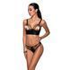 Комплект из эко-кожи с люверсами и ремешками Malwia Bikini black XXL/XXXL &mdash; Passion, бра и трусики SO5764 фото 1