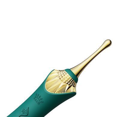 Вагинально-клиторальный вибратор Zalo &mdash; Bess Turquoise Green, многофункциональный с насадками SO6652 фото