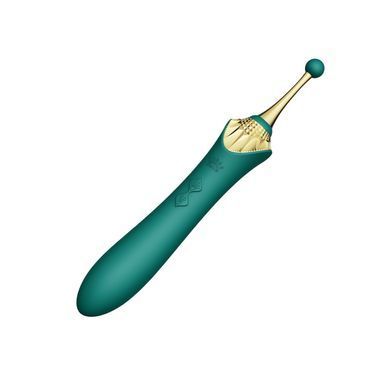 Вагинально-клиторальный вибратор Zalo &mdash; Bess Turquoise Green, многофункциональный с насадками SO6652 фото