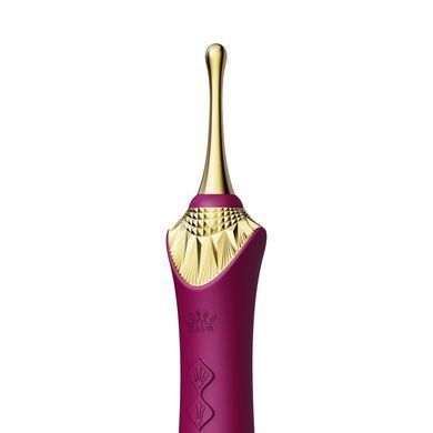 Вагинально-клиторальный вибратор Zalo &mdash; Bess Velvet Purple, мультифункциональный с насадками SO6653 фото