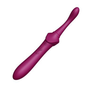 Вагинально-клиторальный вибратор Zalo &mdash; Bess Velvet Purple, мультифункциональный с насадками SO6653 фото
