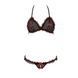 Комплект белья GIANA BIKINI black XXL/XXXL - Passion: полупрозрачные лиф и трусики с бантиками EL15103 фото 2