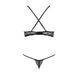 Комплект белья QUENTRIS BIKINI black XXL/XXXL - Passion Exclusive, стринги и полуоткрытый лиф PS26603 фото 6