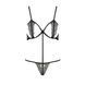 Комплект белья QUENTRIS BIKINI black XXL/XXXL - Passion Exclusive, стринги и полуоткрытый лиф PS26603 фото 5
