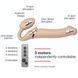 Безремневой страпон с вибрацией Strap-On-Me Vibrating Flesh M, диаметр 3,3см, пульт ДУ, регулируемый SO3355 фото 4