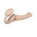 Безремневой страпон с вибрацией Strap-On-Me Vibrating Flesh M, диаметр 3,3см, пульт ДУ, регулируемый SO3355 фото 1