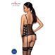Сітчастий корсет з екошкіри, з люверсами та знімними пажами Malwia Corset black XXL/XXXL &mdash; Passion, SO5767 фото 2