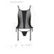 Сітчастий корсет з екошкіри, з люверсами та знімними пажами Malwia Corset black XXL/XXXL &mdash; Passion, SO5767 фото 7