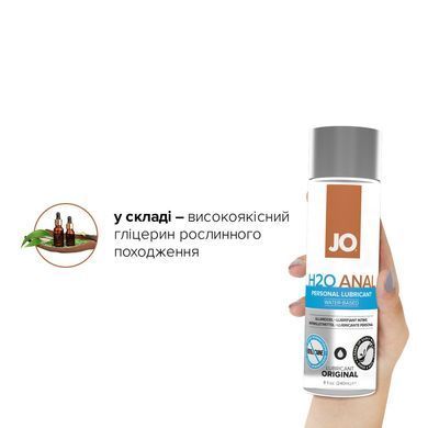 Анальна змазка System JO ANAL H2O &mdash; ORIGINAL (240 мл) на водній основі, рослинний гліцерин SO1694 фото