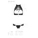 Комплект: открытый топ и трусики из эко-кожи с люверсами Malwia Set with Open Bra black L/XL &mdash; Passi SO5768 фото 5