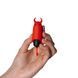 Вібропуля Adrien Lastic Pocket Vibe Devol з хвостиком і ріжками, Червоний
