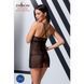 Прозрачная сорочка приталенная QUENTRIS CHEMISE black S/M - Passion Exclusive, трусики PS26605 фото 4