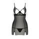 Прозрачная сорочка приталенная QUENTRIS CHEMISE black S/M - Passion Exclusive, трусики PS26605 фото 5