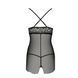 Прозрачная сорочка приталенная QUENTRIS CHEMISE black S/M - Passion Exclusive, трусики PS26605 фото 6