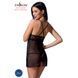 Прозрачная сорочка приталенная QUENTRIS CHEMISE black S/M - Passion Exclusive, трусики PS26605 фото 2