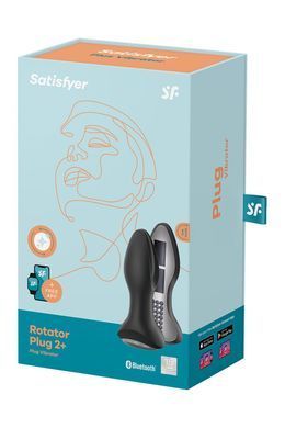 Анальная смарт вибропробка с жемчужным массажем Satisfyer Rotator Plug 2+ Black SO6279 фото