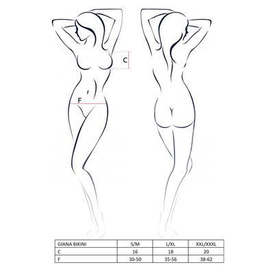 Комплект білизни GIANA BIKINI white XXL/XXXL - Passion: напівпрозорі ліф і трусики з бантиками EL15106 фото