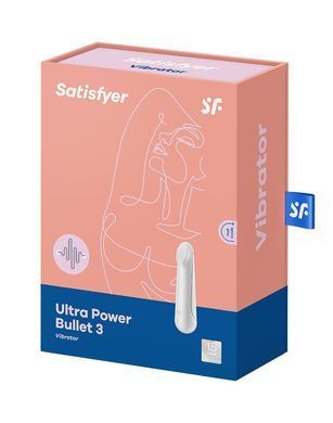 Вибропуля перезаряжаемая Ultra Power Bullet 3 White SO5428 фото