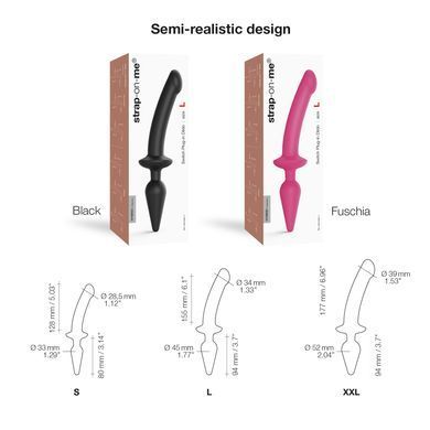 Анальная пробка с дилдо Strap-On-Me SWITCH PLUG-IN SEMI-REALISTIC DILDO FUCHSIA - L SO6829 фото
