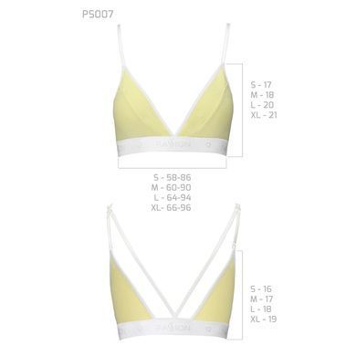 Спортивный топ с двойными бретелями Passion PS007 TOP yellow, size M SO4276 фото