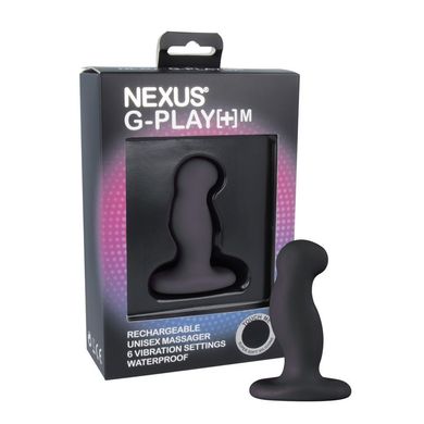 Вибромассажер простаты Nexus G-Play Plus M Black, макс диаметр 3см, перезаряжаемый GPM001 фото