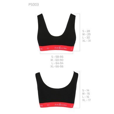 Спортивный топ на широких бретелях Passion PS003 TOP black, size M SO4212 фото