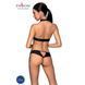 Комплект: відкритий топ та трусики з екошкіри з люверсами Malwia Set with Open Bra black XXL/XXXL &mdash; SO5770 фото 2