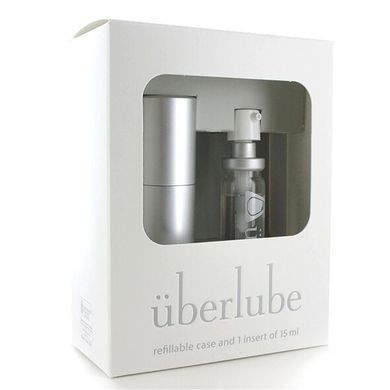 Преміум лубрикант 3в1 на силіконовій основі Uberlube Good-to-Go Silver (15 мл) + кейс SO4877 фото