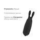Вибропуля Adrien Lastic Pocket Vibe Rabbit Black со стимулирующими ушками, Черный