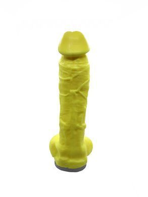 Крафтовое мыло-член с присоской Чистый Кайф Yellow size XL натуральное SO2770 фото
