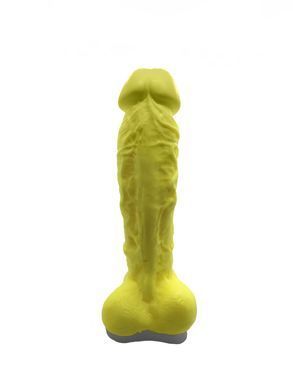 Крафтовое мыло-член с присоской Чистый Кайф Yellow size XL натуральное SO2770 фото