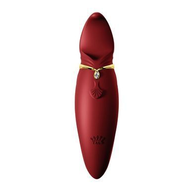 Вибратор 2в1 с язычком Zalo &mdash; Hero Wine Red, кристалл Swarovski SO6659 фото