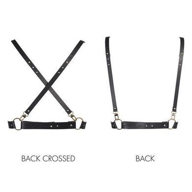 Портупея Bijoux Indiscrets MAZE - X Harness Black, экокожа SO2676 фото