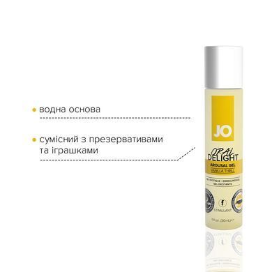 Гель для оральных ласк System JO Oral Delight - Vanilla Thrill (30 мл), эффект холод-тепло SO1495 фото