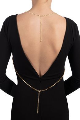 Золотистая цепочка для бюста Bijoux Pour Toi &ndash; Elena Gold со стразами SO5986 фото
