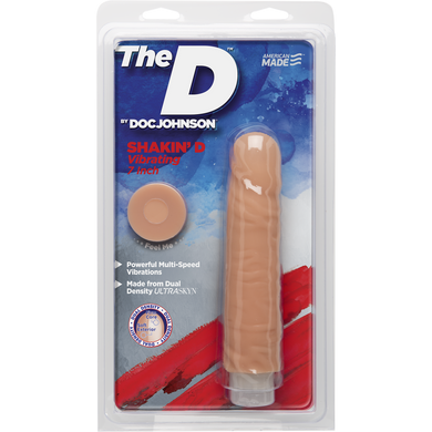 Фаллоимитатор Doc Johnson The D: Shakin D 7 Inch Vibro ULTRASKYN, диаметр 3,8см, плавная регулировка SO1580 фото