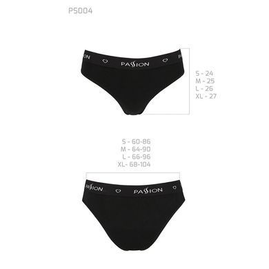 Трусики-сліпи з бавовни з еластаном Passion PS004 PANTIES black, size M SO4216 фото
