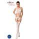 Бодистокинг Passion BS047 white, комбинезон, имитация топа, чулок и пояса PBS047W фото 2