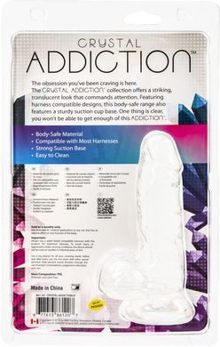 Прозрачный фаллоимитатор на присоске ADDICTION &mdash; Clear Dildo with Balls 6&Prime;, вибропуля в подарок SO5580 фото
