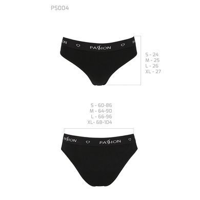 Трусики-сліпи з бавовни та еластаном Passion PS004 PANTIES black, size S SO4217 фото