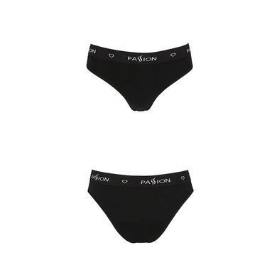 Трусики-сліпи з бавовни та еластаном Passion PS004 PANTIES black, size S SO4217 фото