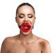 Кляп-расширитель в форме губ на ремешке, натуральная кожа Gag Lips SO5148 фото 2