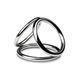 Тройное эрекционное кольцо Sinner Gear Unbendable - Triad Chamber Metal Cock and Ball Ring - Medium SO4618 фото 1