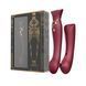 Смартвибратор 3в1 Zalo &mdash; Queen Wine Red, пульсирующая жемчужина и вакуум, кристалл Swarovski SO6662 фото 11
