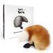 Силиконовая анальная пробка с хвостом из натурального меха Art of Sex size M Red fox SO6188 фото 6
