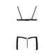 Комплект белья KASSANDRA SET OpenBra black S/M - Passion Exclusive: лиф из бахромы, трусики-юбка PS26302 фото 6