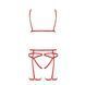 Комплект белья MAGALI SET OpenBra red XXL/XXXL - Passion Exclusive: стрэпы: лиф, трусики и пояс PS23803 фото 5