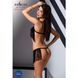 Комплект белья KASSANDRA SET OpenBra black XXL/3XL - Passion Exclusive: лиф из бахромы, трусики-юбка PS26303 фото 3