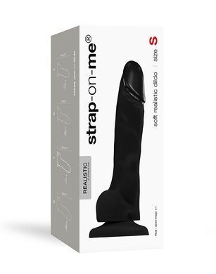 Реалистичный фаллоимитатор Strap-On-Me SOFT REALISTIC DILDO Black - Size S SO4517 фото