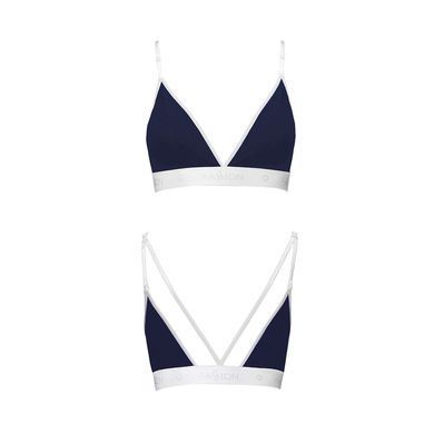 Спортивный топ с двойными бретелями Passion PS007 TOP navy blue, size S SO4269 фото